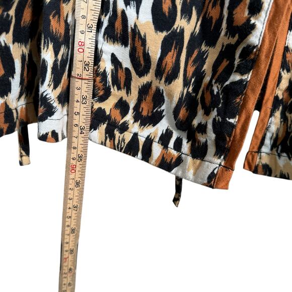 AR Allison Rhea Leopard Print Luxury Cotton Robe | Kimono Style | OSFM - Picture 9 of 11